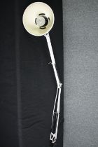 An anglepoise lamp with desk clamp fitting. H.130cm.