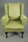 Armchair, Georgian style wingback. H.90cm.