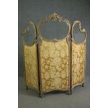 Screen or room divider, C.1900 Rococo carved and painted in Louis XV style, three panels with