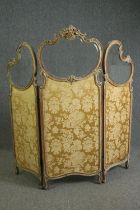 Screen or room divider, C.1900 Rococo carved and painted in Louis XV style, three panels with