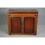 Side cabinet, Chinese hardwood with granite top on block supports. H.90 W.104 D.48cm.