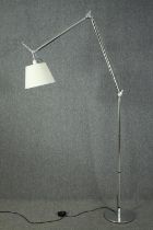 A contemporary Artimide Tolomeo Basculante floor standing articulated lamp. H.220cm (as in picture).