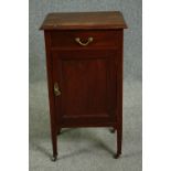 Pot cupboard, 19th century mahogany. H.91 W.51 D.42cm.