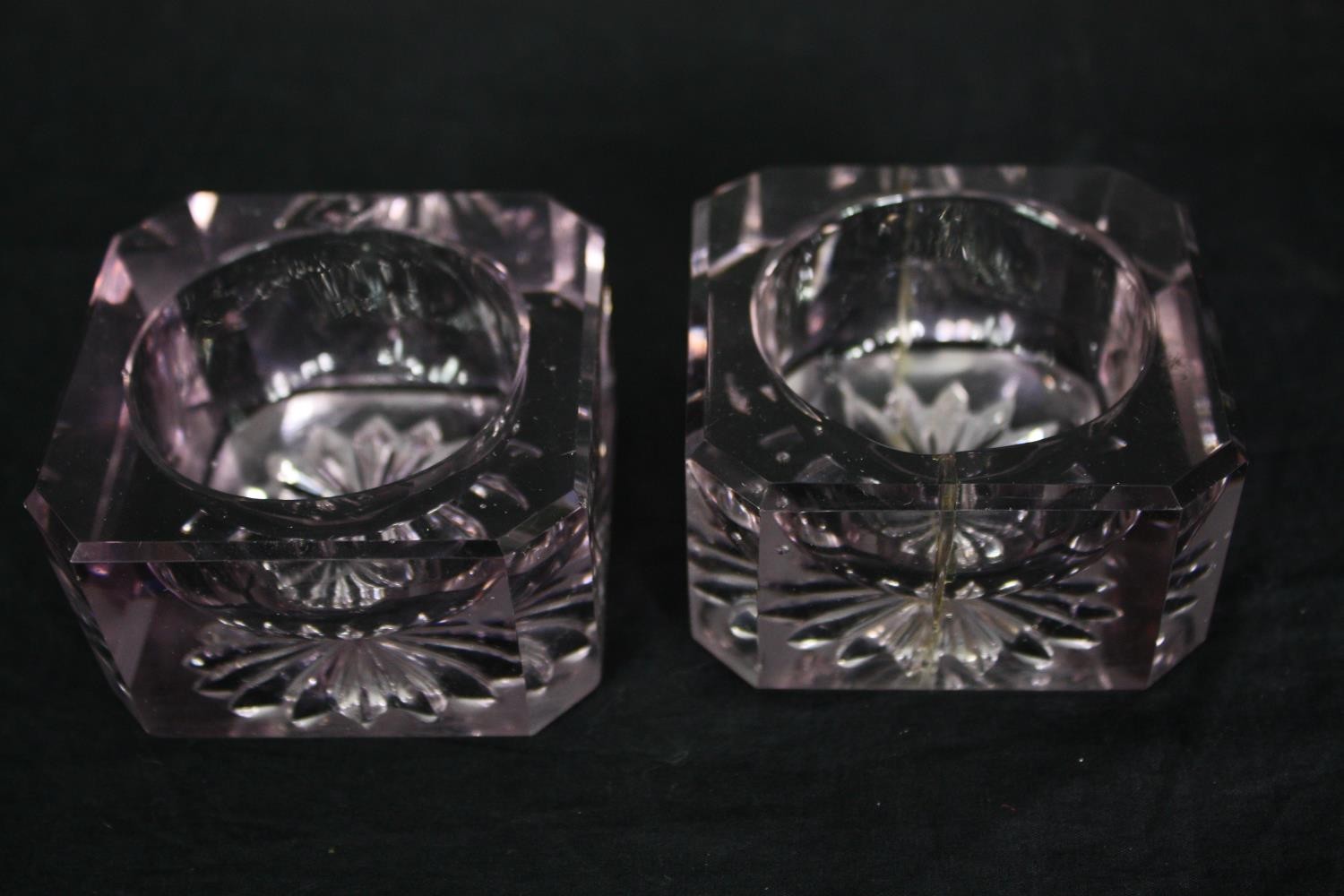 Glass paperweight, cut crystal etc. H.9cm. (largest) - Image 5 of 6