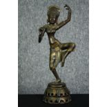 A bronze Nepalese dancing figure. H.34cm.