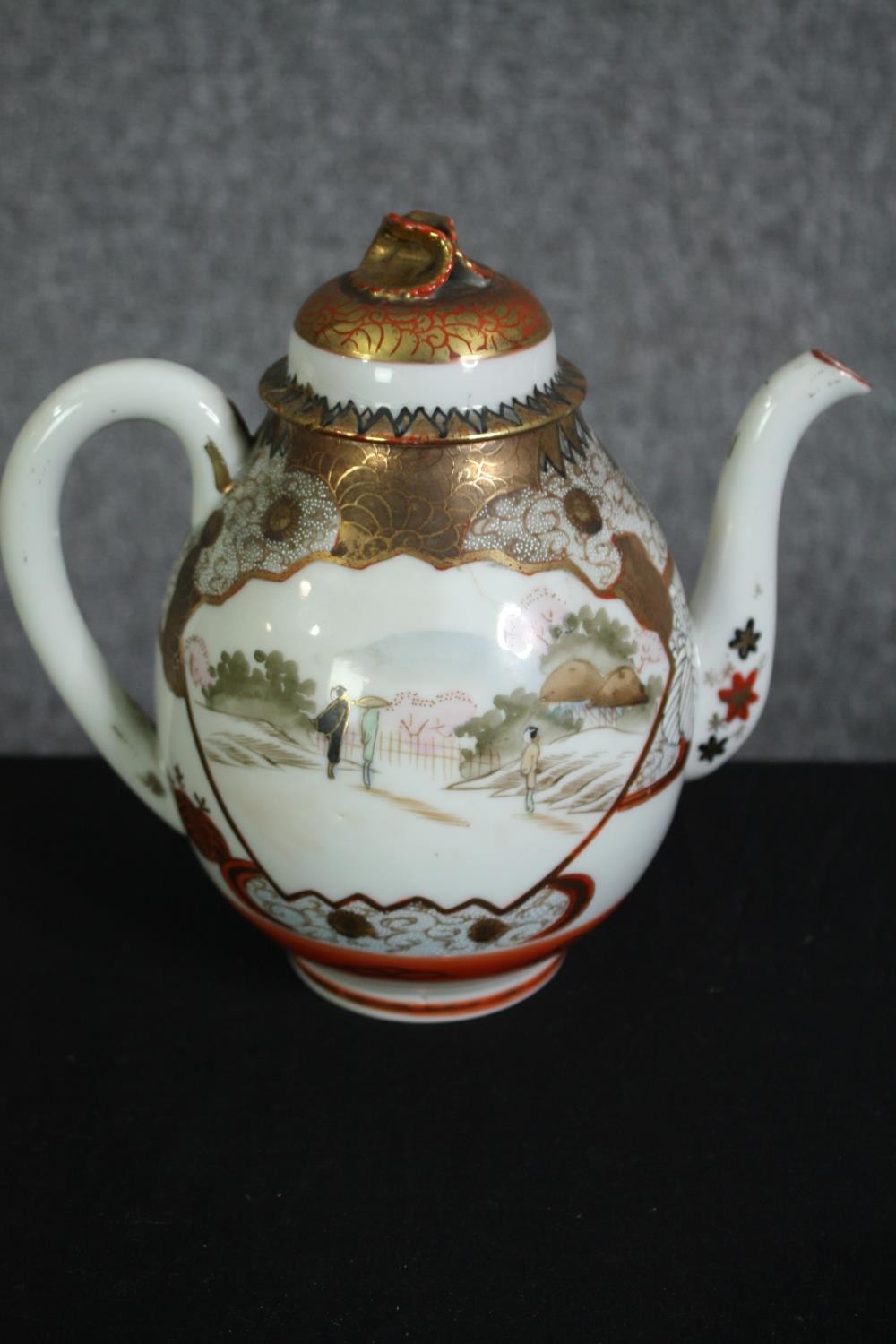 A Japanese Satsuma tea service. H.19cm. (largest). - Image 2 of 11