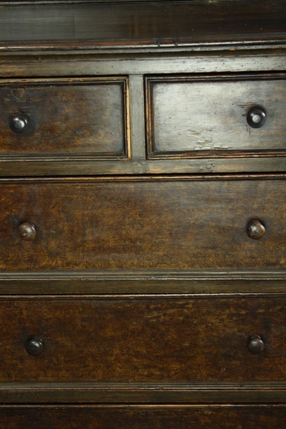 Chest of drawers, C.1900 Continental style with gilt gesso laurel decoration. H.133 W.91 D.53cm. - Image 6 of 6