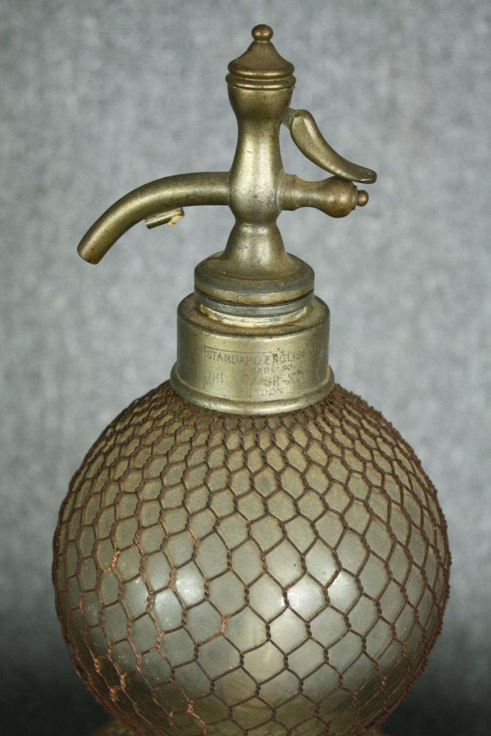 A vintage soda syphon, a glass vanity set, pewter etc. Syphon H.50cm. - Image 3 of 21