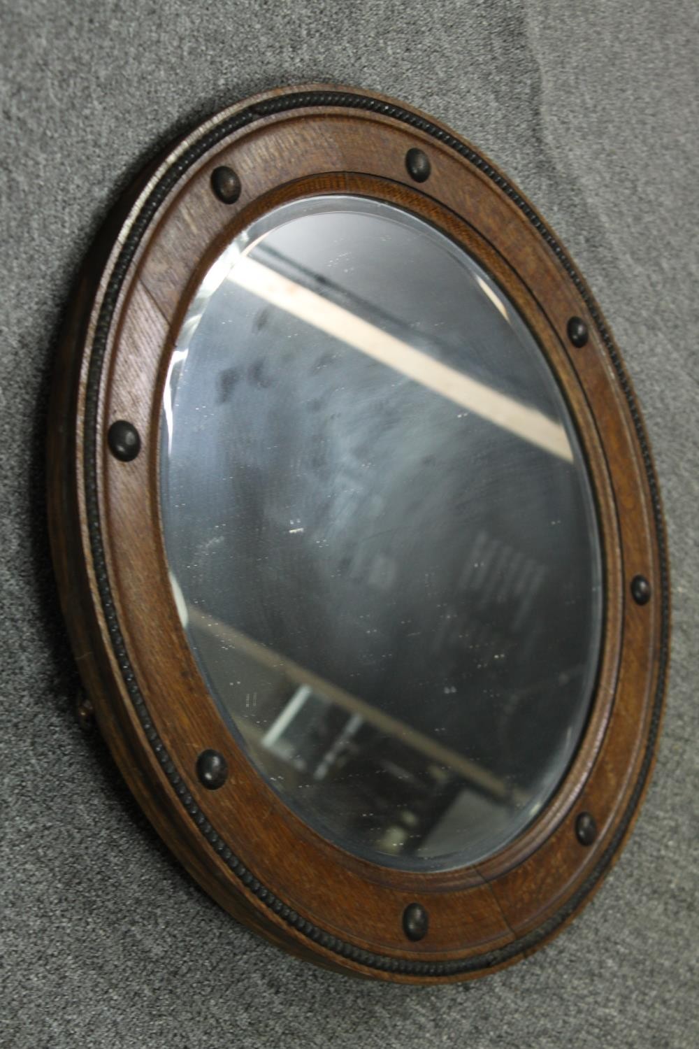 Two vintage wall mirrors. Dia.65cm. - Image 3 of 11