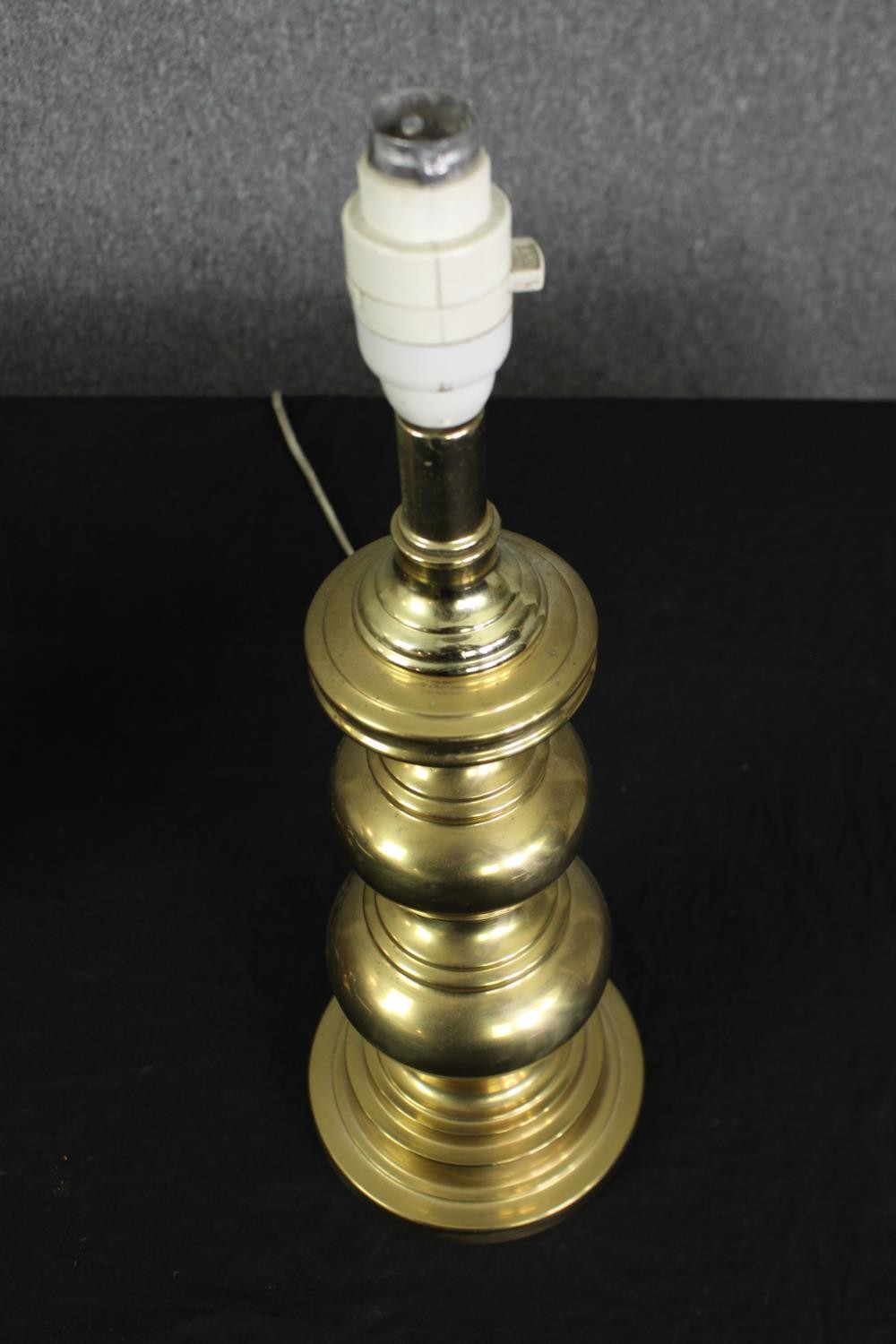 Two brass table lamps. H.48cm. (largest). - Image 5 of 5