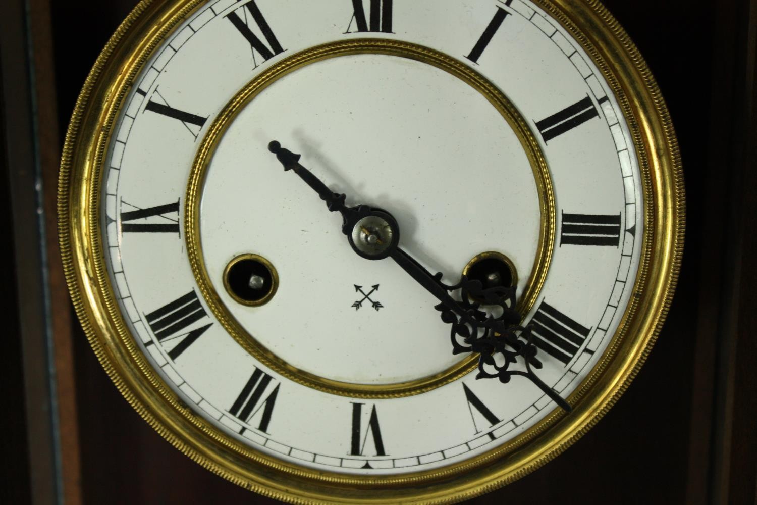 A 19th century mahogany cased Vienna regulator wall clock with eight day movement. H.76 W.34 D.17cm. - Image 5 of 7