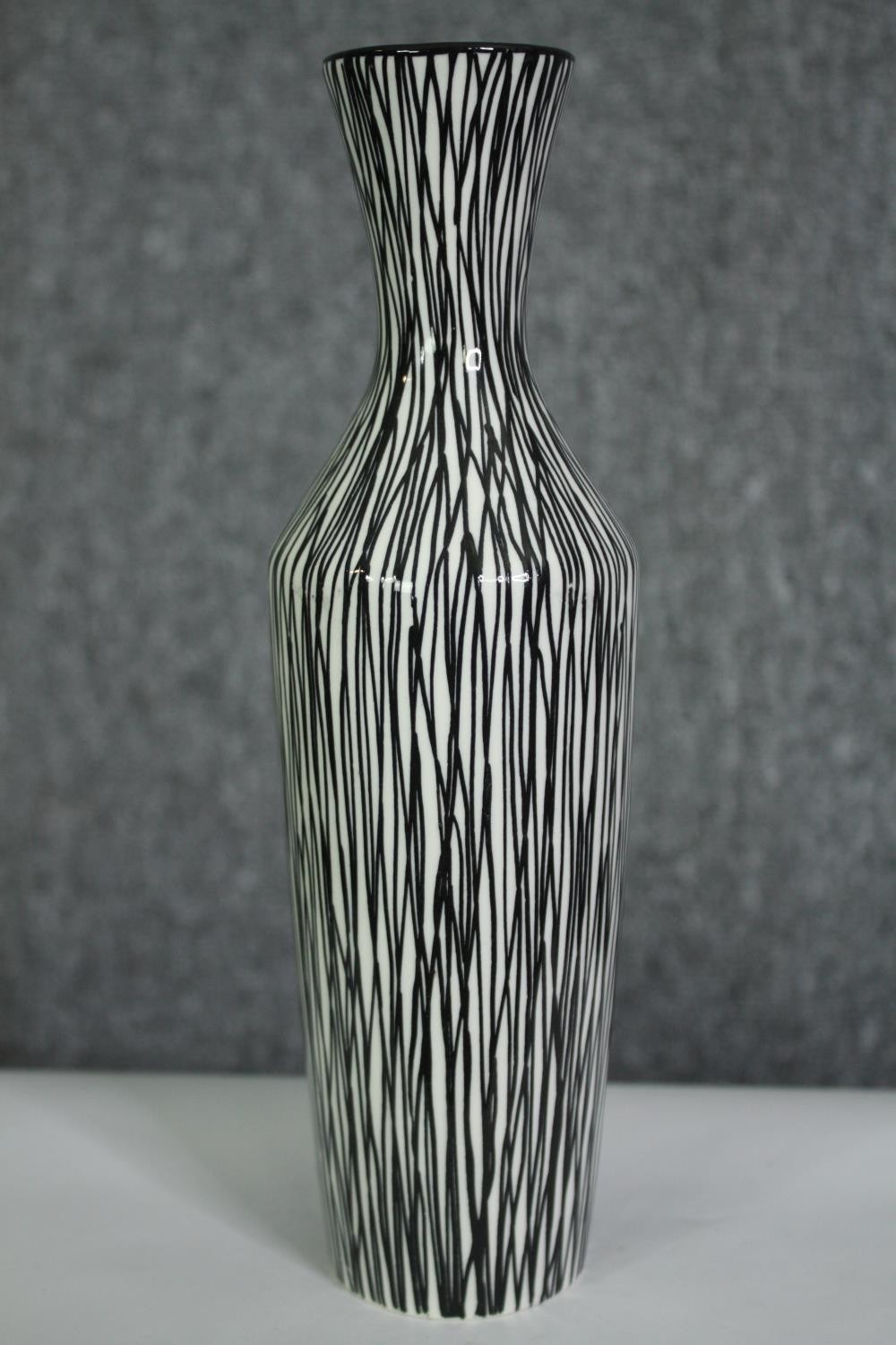 A vintage Midwinter art vase along with two other similar vases. H.26cm. (largest). - Image 3 of 12