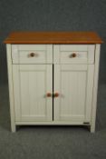 A contemporary Victorian style kitchen cabinet. H.89 W.84 D.44cm.