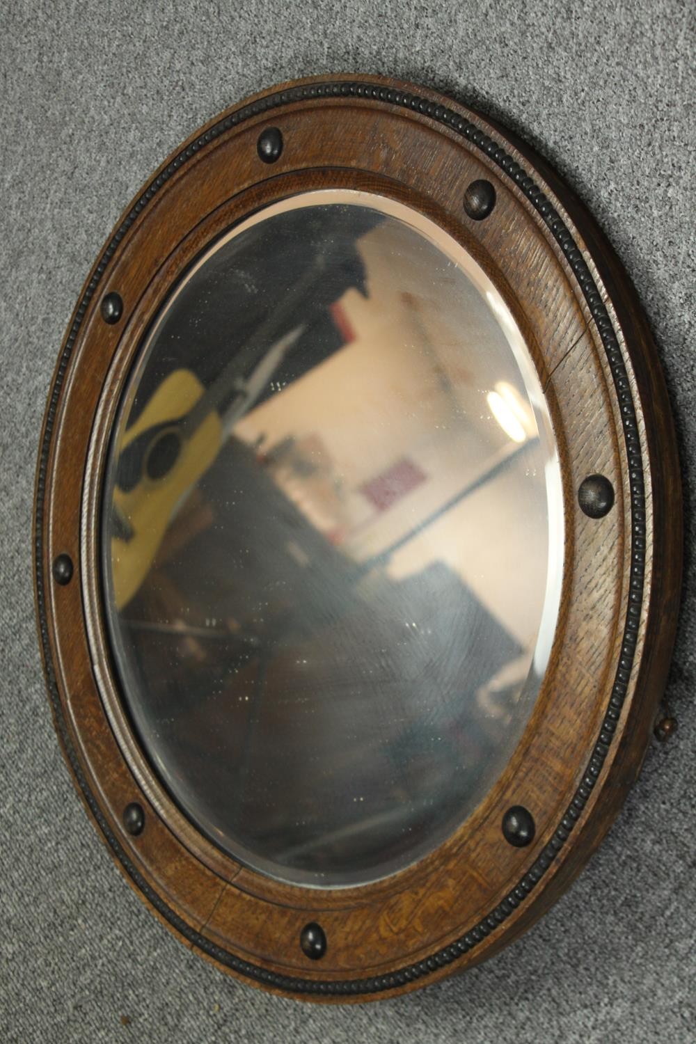 Two vintage wall mirrors. Dia.65cm. - Image 4 of 11