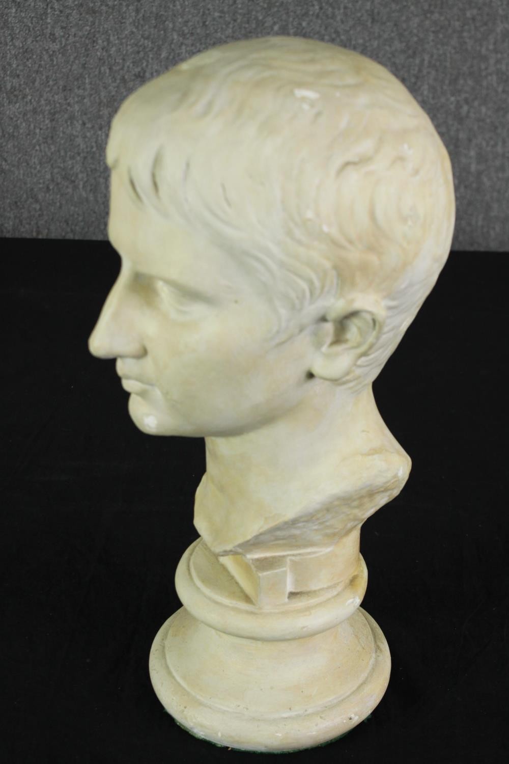 A ceramic bust of an Augustine prince. H.45cm. - Image 3 of 5