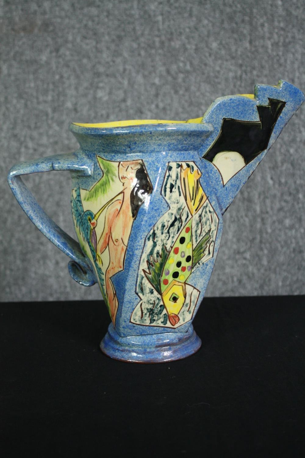 An art pottery jug, signed and dated. H.24cm. - Image 2 of 7