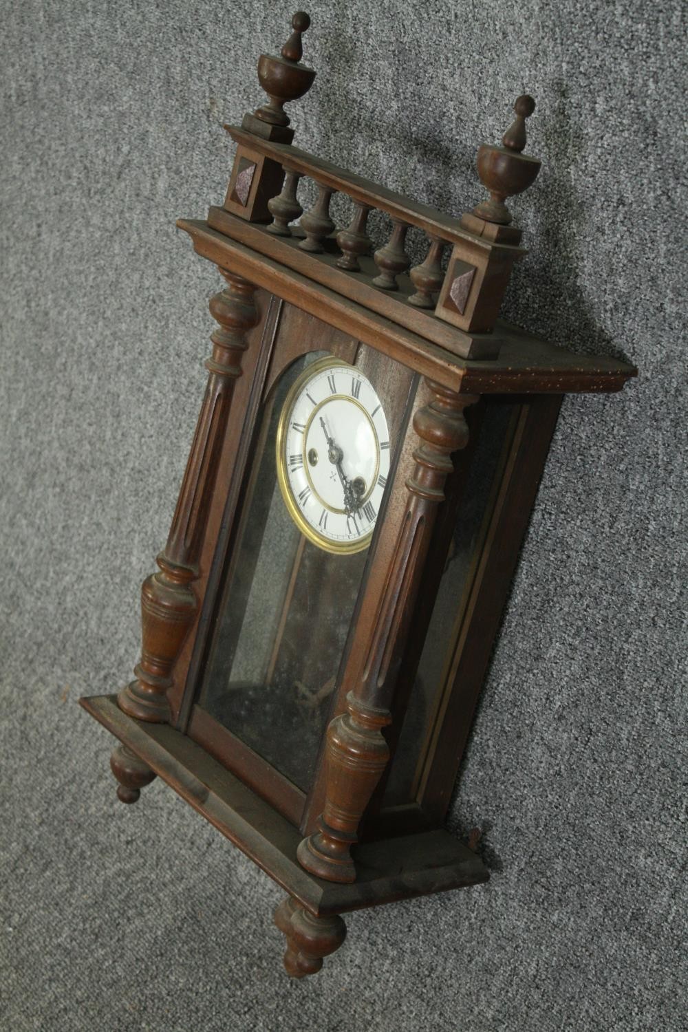 A 19th century mahogany cased Vienna regulator wall clock with eight day movement. H.76 W.34 D.17cm. - Image 3 of 7