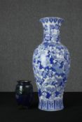 A large blue and white Chinese peony design ceramic vase along with a Danico Horsen stylised