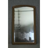 Pier mirror, French C.1900, giltwood and gesso flowerhead decoration. H.133 W.77cm.