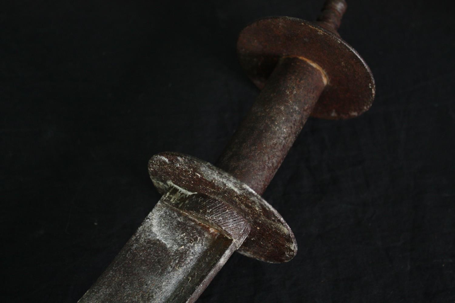 A 19th century steel bladed Nepalese Kora sword. L.63cm. - Image 2 of 3