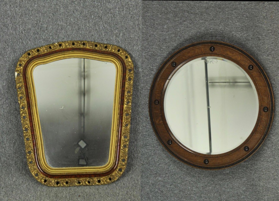 Two vintage wall mirrors. Dia.65cm. - Image 2 of 11