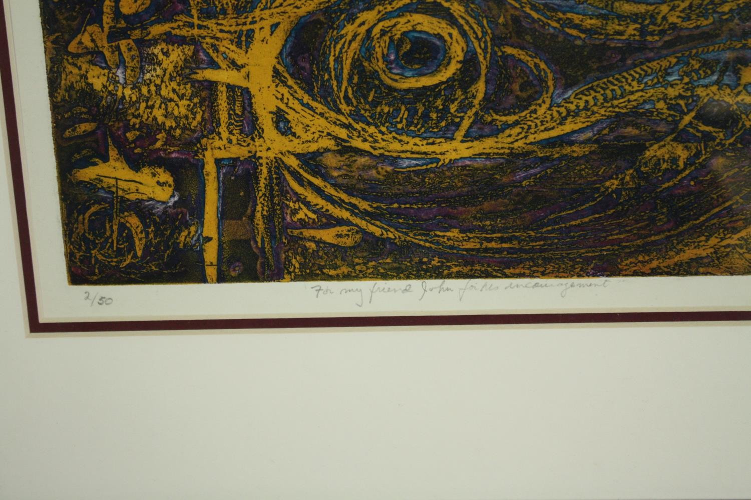Sam Kaner (B.1924), two limited edition etchings, signed dated and inscribed. One is framed and - Image 7 of 8
