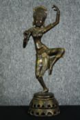 A bronze Nepalese dancing figure. H.34cm.