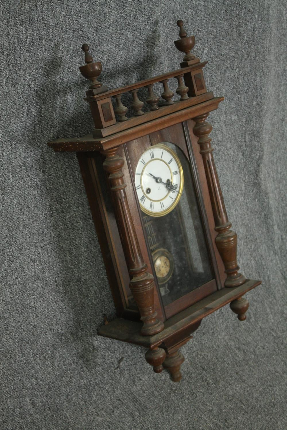 A 19th century mahogany cased Vienna regulator wall clock with eight day movement. H.76 W.34 D.17cm. - Image 2 of 7