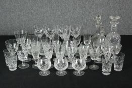 An extensive collection of cut glass. H.25cm. (largest).