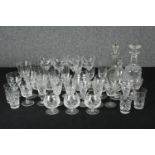 An extensive collection of cut glass. H.25cm. (largest).