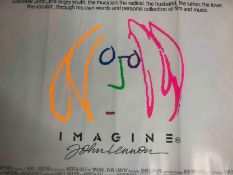 A British Quad film poster for the 1988 documentary Imagine, artwork by John Lennon. H.76 W.101cm.