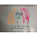 A British Quad film poster for the 1988 documentary Imagine, artwork by John Lennon. H.76 W.101cm.