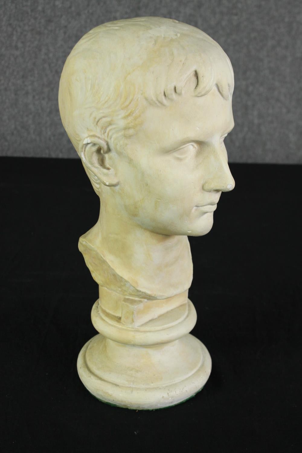 A ceramic bust of an Augustine prince. H.45cm. - Image 2 of 5