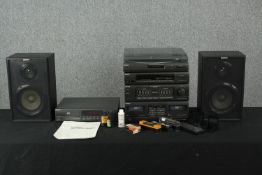 A Sony X0-D301 Hi Fi system to include a turntable. H.38 W.23 D.19cm.