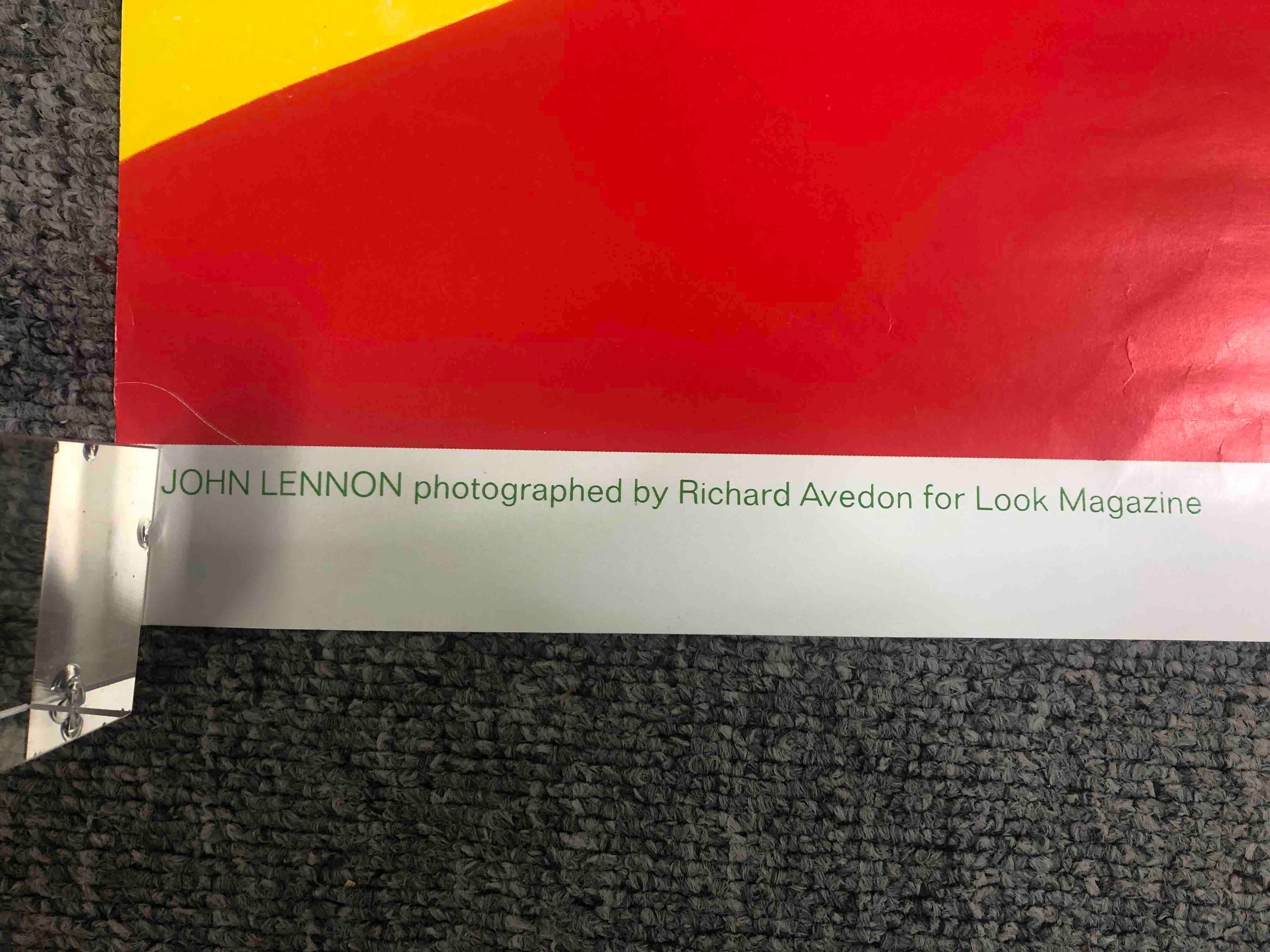 A print of John Lennon by Richard Avedon, copyright 1967, NEMS enterprises. H.79 W.57cm. - Image 3 of 4