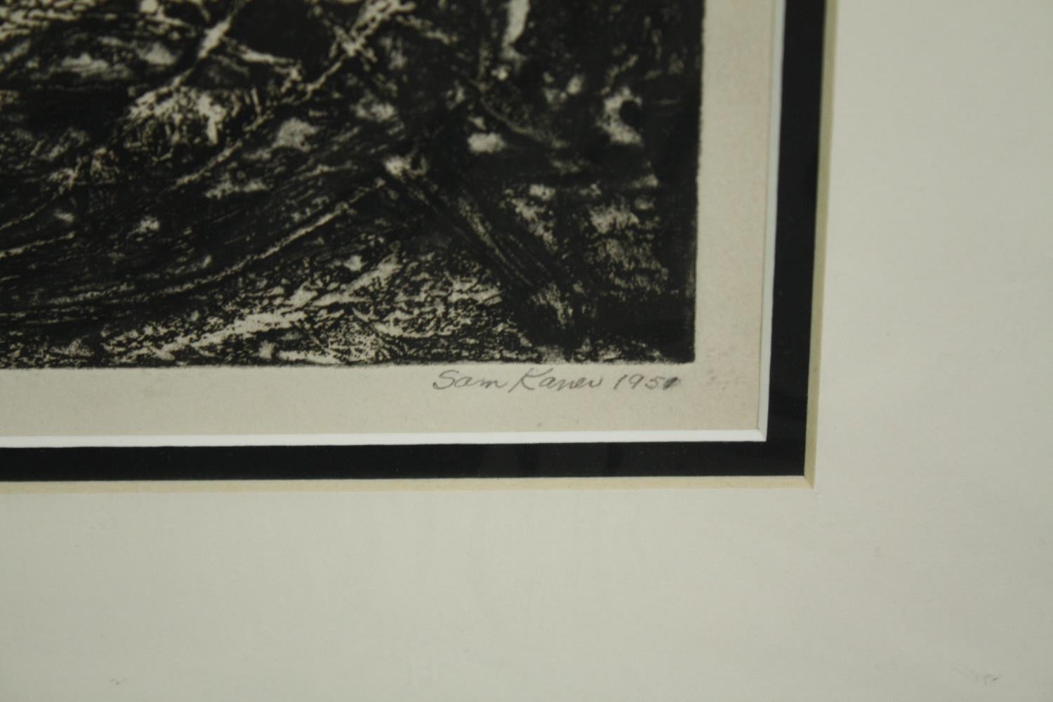 Sam Kaner (B.1924), two limited edition etchings, signed dated and inscribed. One is framed and - Image 3 of 8