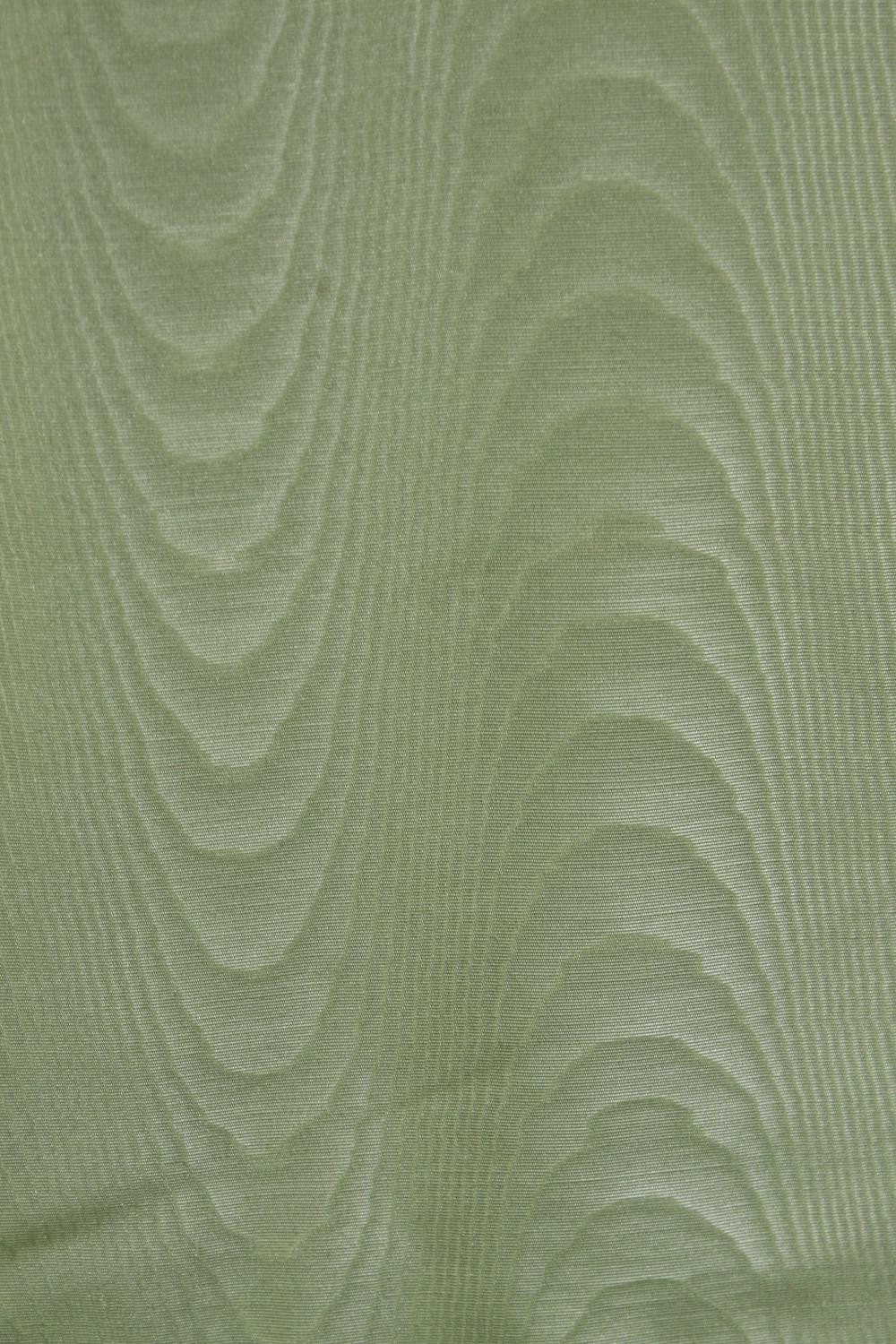 A pair of pale green fully lined silk mix curtains with water ripple design. L.220 W.215cm. (each). - Image 2 of 5