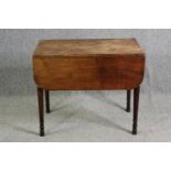 A 19th century drop leaf mahogany Pembroke table. H.70 W.105 (ext) D.84cm.