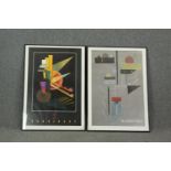 Two framed and glazed Kandinsky exhibition posters. H.101 W.70cm. (each).