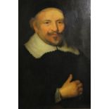 Follower of Bartholomeus Van Der Helst, 17th century oil on panel, portrait of a gentleman,