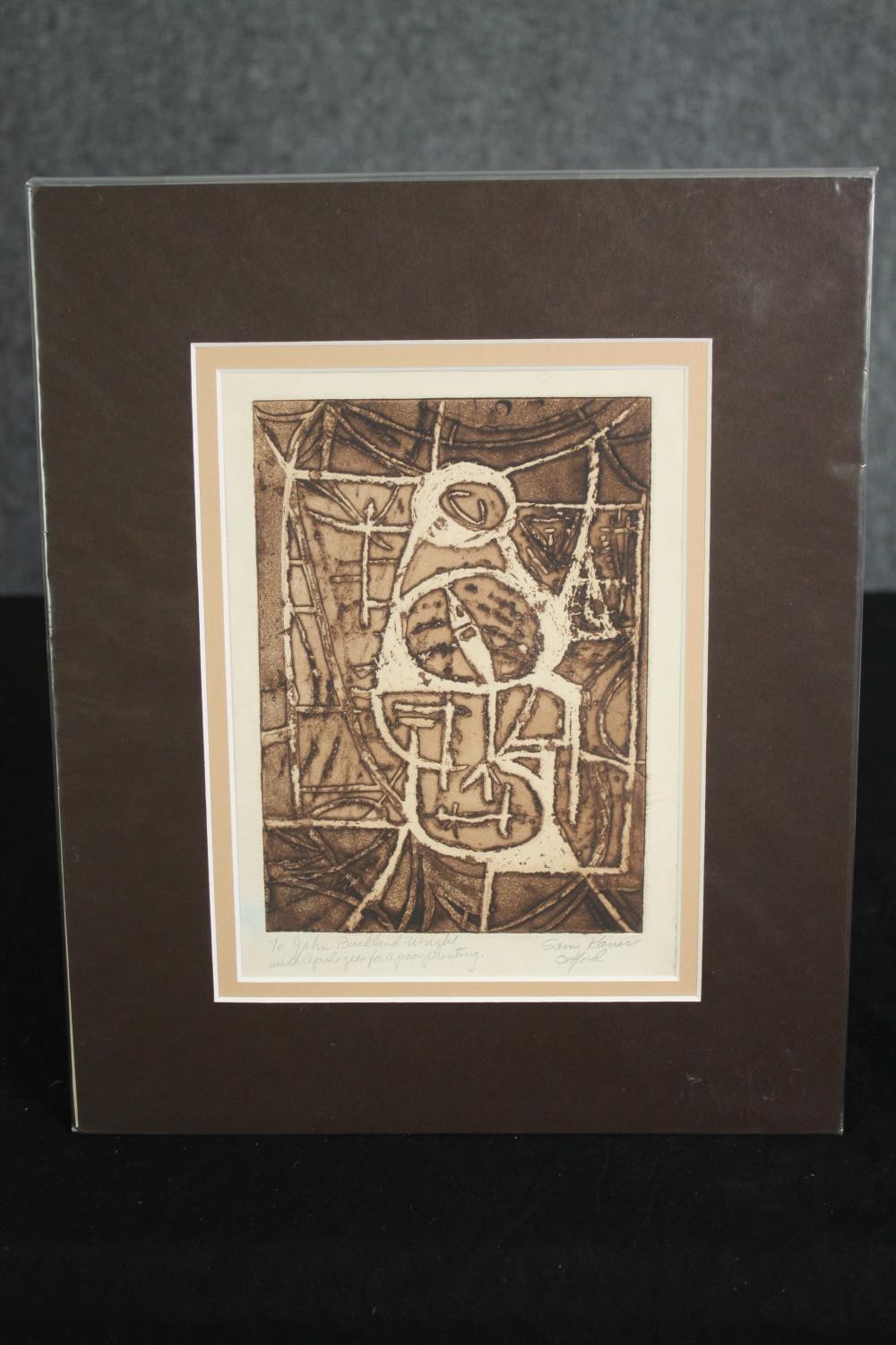 Sam Kaner (1924-1990), limited edition etching, signed, numbered and inscribed. mounted, unframed. - Image 2 of 5