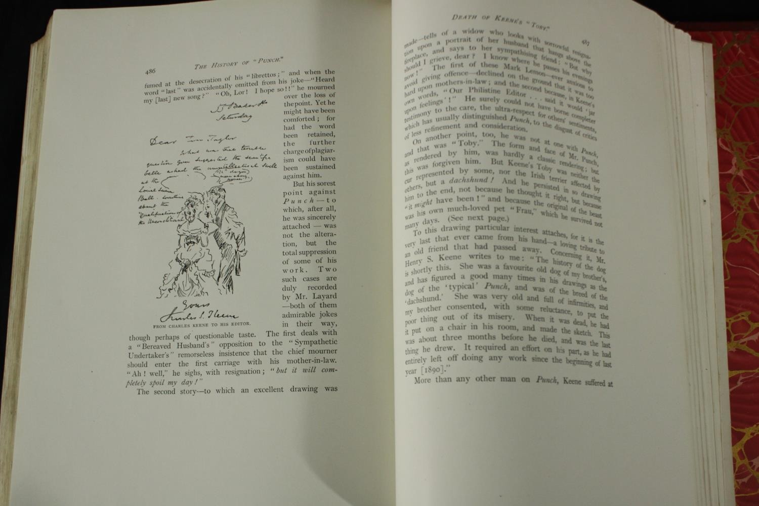 The History of Punch, late 19th century, volumes 1-100, complete set, leather bound. H.29 W.24cm. ( - Image 12 of 13