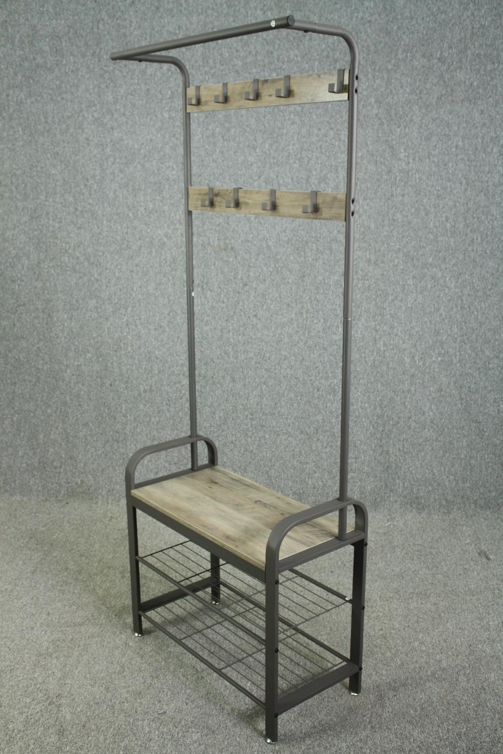 A contemporary locker room style hallstand. H.182 W.72 D.34cm. - Image 3 of 5