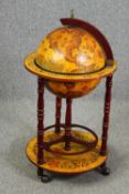 A vintage drinks cabinet in the form of a globe. H.87 Dia.47cm.