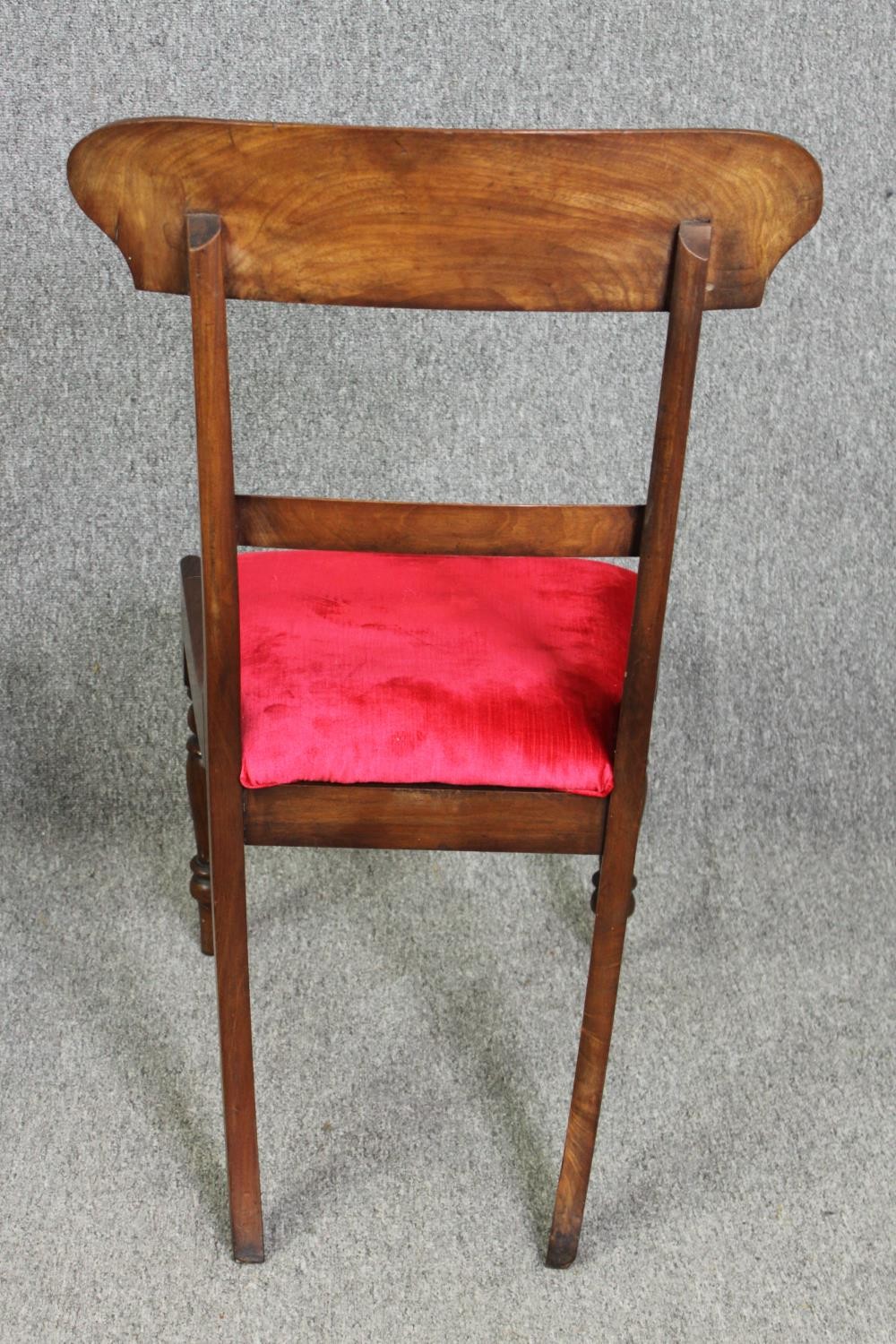 Dining chairs, a pair, mid 19th century mahogany. - Image 6 of 7