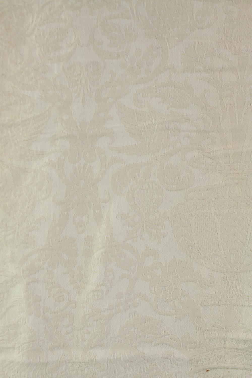 Two pairs of fully lined embroidered curtains. L.220 W.120cm. (each). - Image 2 of 6