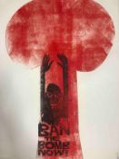 Paul Peter Piech, lithograph, Ban the Bomb, signed, numbered and dated. H.92 W.59cm.