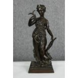 An early 20th century bronze of Ceres, the roman Goddess of the Harvest and agriculture. Numbered.