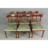 Dining chairs, a set of six William IV mahogany.
