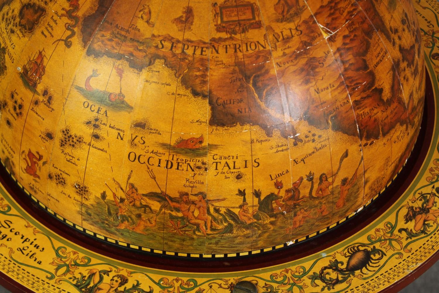 A vintage drinks cabinet in the form of a globe. H.87 Dia.47cm. - Image 4 of 5